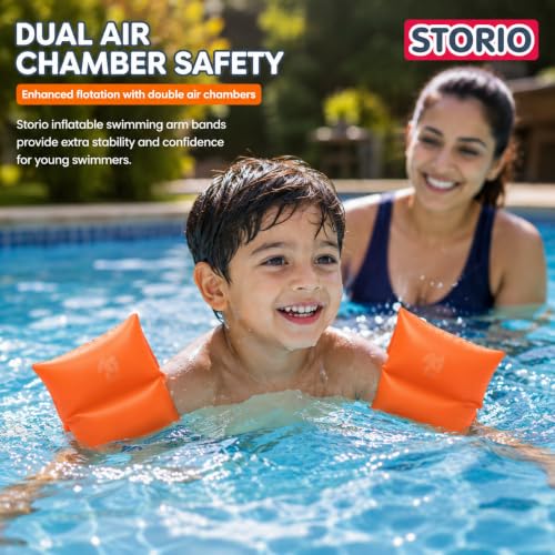 Image of Storio Inflatable Swimming Pool Safety for Kids | Pool Safety for Swimming Training & Fun for Boys and Girls (Age 3-6 Years)