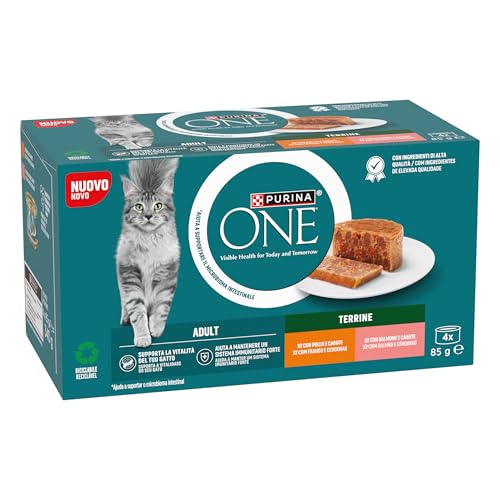 Purina One Sterilcat Filettini in salsa Cibo Umido per Gatti Sterilizzati con Pollo e Carote, Salmone e Carote, 48 Lattine da 85 g - Immagine 4