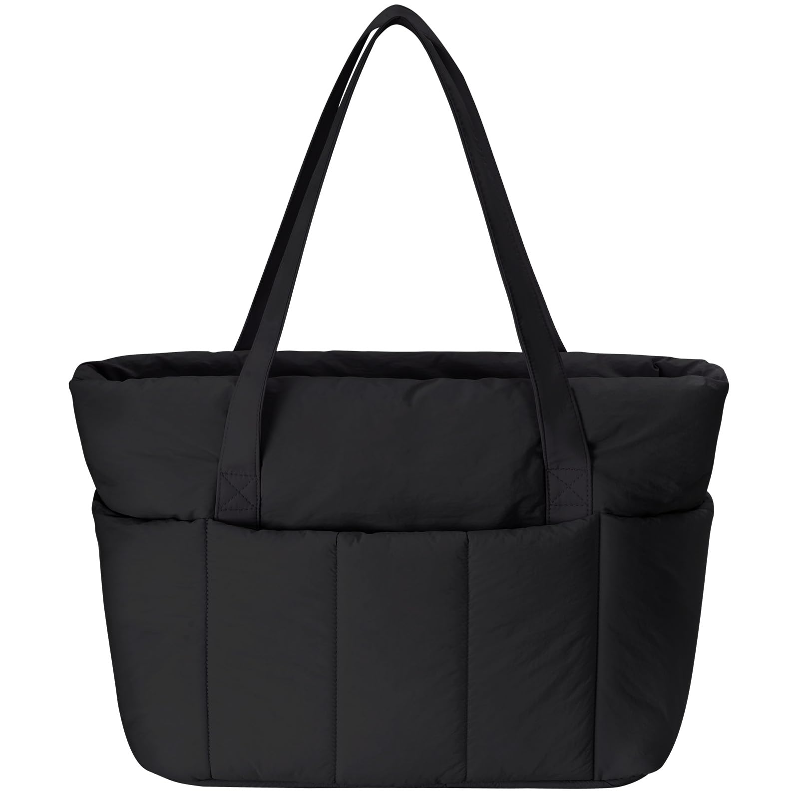 Narwey Puffer Tote Bag for Women Girl, Puffy Travel Gym Shoulder Handbag