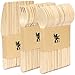 H&S Couverts en bois Set, jetable Biodégradable