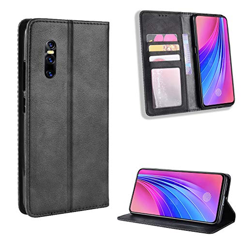 Jielangxin Funda de Cuero PU Funda para Vivo V15 Pro,Funda para Vivo V15 Pro 1818 Funda Carcasa Case Funda Black