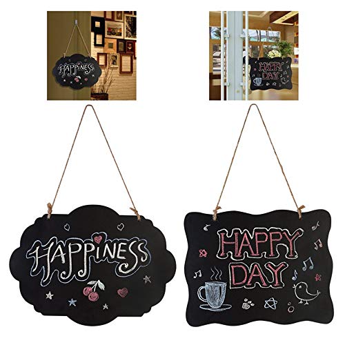 Lawei 8 Pack Hanging Chalkboard Signs, Double-Sided Chalkboard Sign With String, Erasable Message Board Sign For Wedding, Bar, Cafe, Restaurant, Memo Message Sign, Welcome Signs, Party Decorations #TOP6