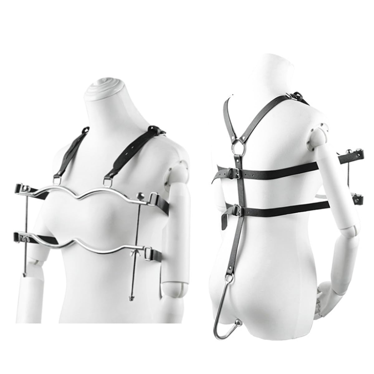 Kit BDSM pour adultes, pinces à tétons en acier inoxydable, crochet anal, clips de poitrine ajustables, plug anal pour hommes et femmes, équipement de bondage complet