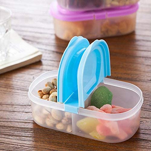 UBERSWEET® 1pcs Food Container Food Storage Box 2 Lattices Sealed Crisper Grains Tank Storage Kitchen Sorting Storage Box HHY: Purple