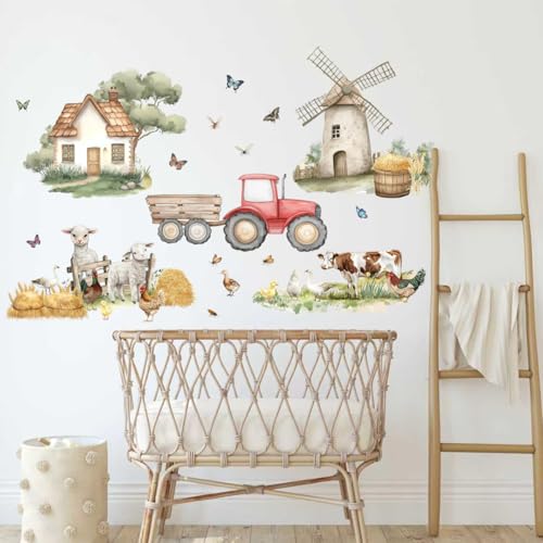 Vinilo Decorativo Tractor Granja Animales 3 Piezas miniatura 5