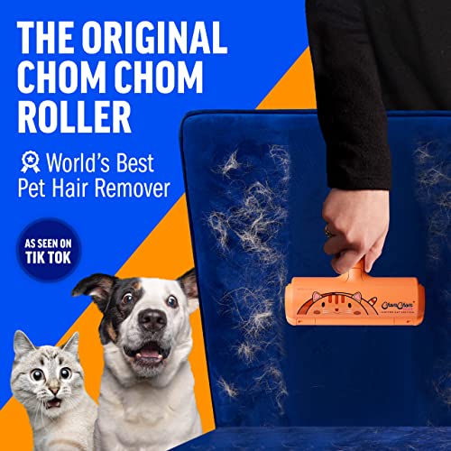 ChomChom Roller Pet Hair Remover – Original Size Reusable Lint Roller for Cat & Dog Hair on Furniture, Couch, Carpet, Car, Rugs & Bedding – Portable, Eco-Friendly (Cat) - Image 3