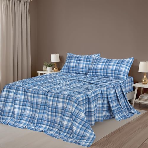 Drap de lit double flanelle pour nuits d'hiver chaudes et confortables
