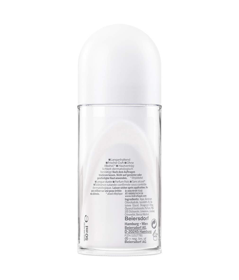 Hidrofugal, roll-on anti-traspirante Dusch-Frische, confezione da 5 (5 x 50 ml) (lingua italiana non garantita)