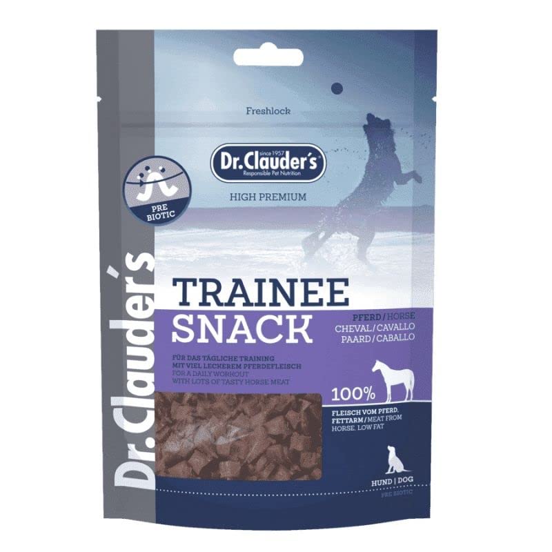 Dr. Clauder's - Snack per Cani Monoproteico - 100% Carne Cotta al Forno - Senza Appetizzanti Artificiali- Vari Gusti- Made in Germany Formato 80g (Trainee Cavallo)
