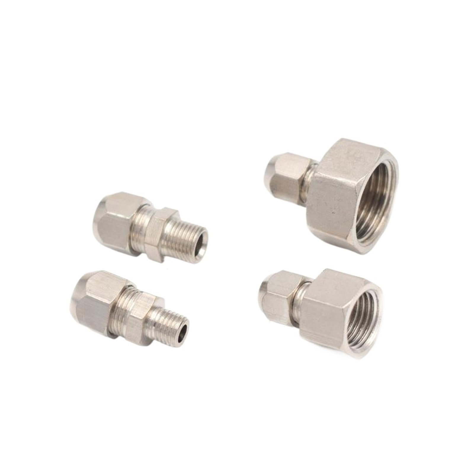 YAKUFAST 10-20mm Brass Clip Fitting, Female/Male Thread Metric Pipe Connector(10x1mm to 12mm,Male Thread)