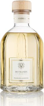 Dr. Vranjes - Ambra 250 ml Diffuser + Double Pack of White Sticks 3 Pieces Bundle- Luxury Home Fragrance, Made in Italy, Main Scent Oriental, Olfactory Pyramid Amber, Patchouli, Sandalwood