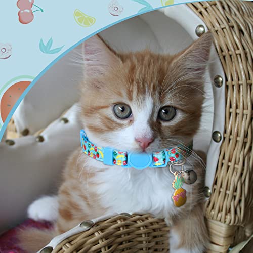 12 Pieces Breakaway Cats Collar with Bell and Summer Fruit Patterns Pendants, Safety Adjustable Collar Set for Pets… - Image 7