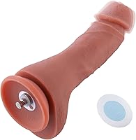 Vista 7 de Hismith Consolador anal vibrador de 7.28 pulgadas con 3 velocidades + 4 modos con sistema KlicLok, tapón de silicona para usuarios avanzados