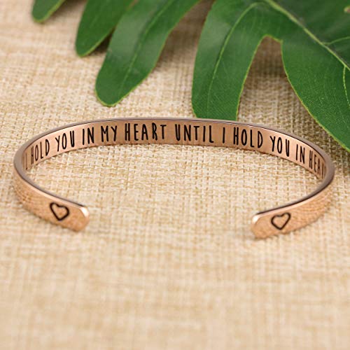 Yiyang Bracelets for Women Inspirational Rose Gold Cuff Bangle Bracelet for Men Teen Girls Stainless Steel Jewelry Christmas Birthday Friendship Gifts for Her BFF Mom4