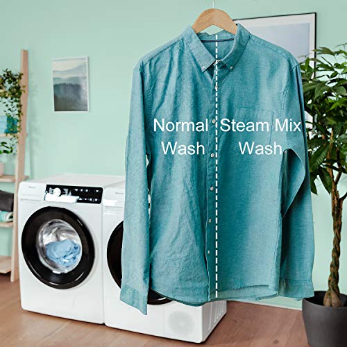 Hisense-WFGA80141VM-Lavadora-de-carga-frontal-8-kg-1400-RPM-inversor-vapor-nueva-clase-energetica-B-ojo-de-buey-negro-pantalla-tactil-grande