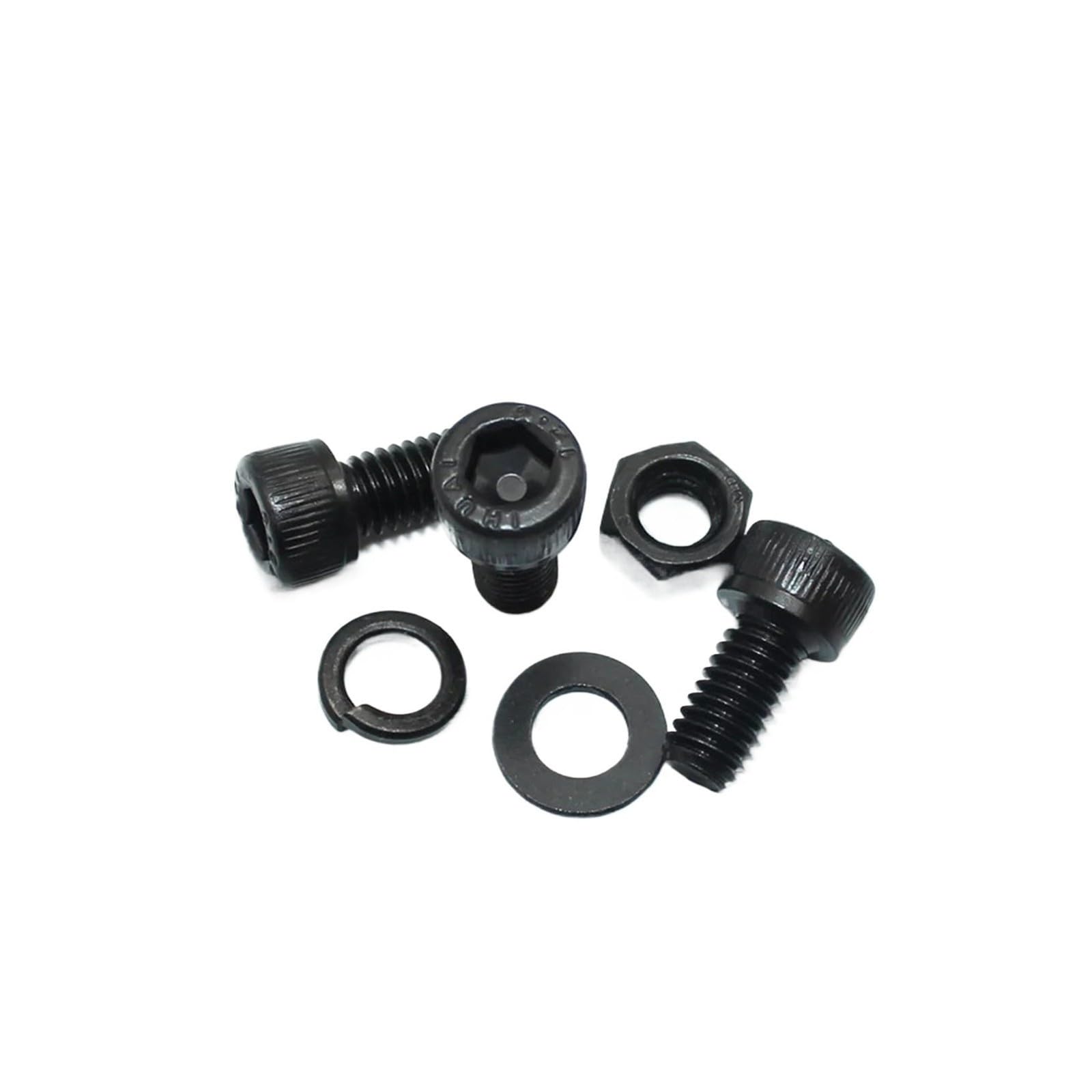 Juego de tornillos de cabeza hueca hexagonal negros