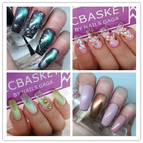 Natural Coffin Fake Nails - Ecbasket 500Pcs Ballerina Acrylic Nails Full Cover Ballet Shape Artificial False Nail Tips 10 Sizes #TOP2