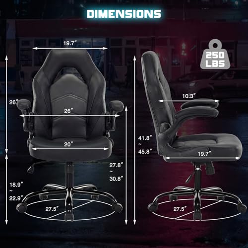 image for DUMOS Ergonomic Computer Gaming Chair - Home Office Desk with PU Leath