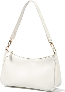 VODIU Vegan Leather Clutch Tote Handbag with 2 Removable Straps - Zipper Crossbody Shoulder Purse for Women
