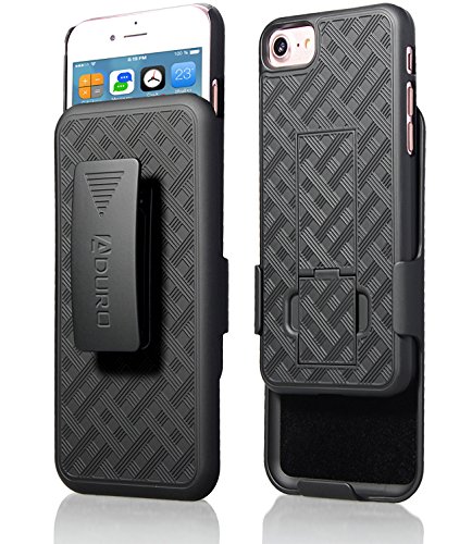 Aduro iPhone SE2/8/7/6/6s Holster Case, Combo Shell & Holster Case - Super Slim Shell Case with Built-in Kickstand, Swivel Belt Clip Holster for Apple iPhone SE 2nd Gen (2020) 8, 7, 6, 6s #1