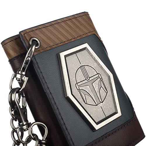 Bioworld The Mandalorian Chain Wallet with Metal Shield2