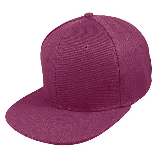 Image of Gelante Plain Blank Flat Brim Adjustable Snapback Baseball Caps LOT 6 Pack