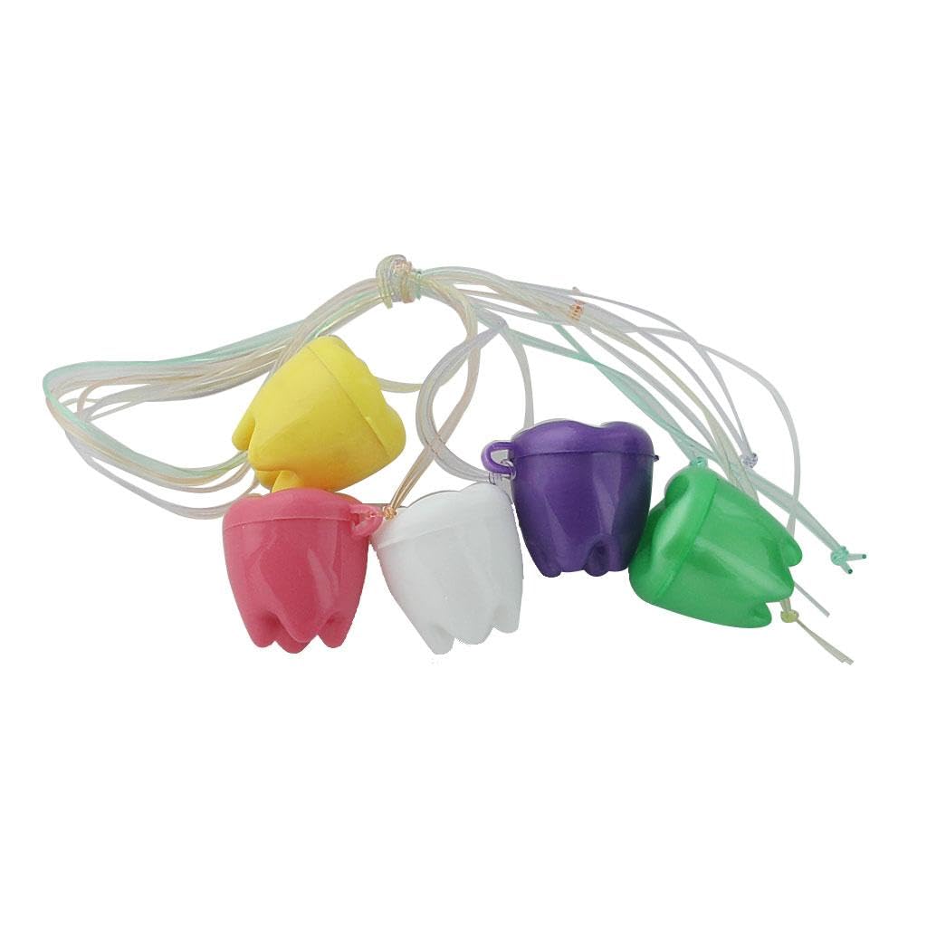 UJEAVETTE® 5Pcs Children Baby Tooth Saver Box With String Gift Keepsake - Random Color-image-28