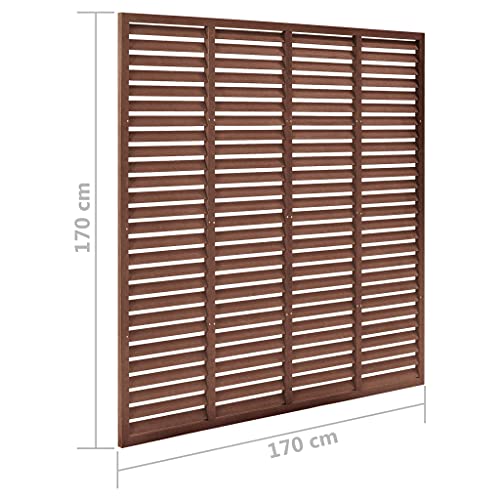 Lattenzaun Paneel, Grenzzaun Garteneinfassung Zaun Terrassenzaun Lamellenzaun WPC 170x170 cm Braun – Bild 6