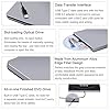 NOLYTH CD Drive External for Mac: USB C DVD Burner Player SuperDrive for Laptop Windows Apple Plug & Play High-Speed Data Backup with USB3.0 Adapter Aluminum(Grey)