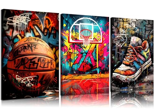 Basketball-Graffiti-Leinwandkunst, Retro, abstrakte Graffiti, Teenager, Wanddekoration, Bilder, Basketballplatz, Sneaker, Poster, Drucke für Teenager, Jungen, Wohnzimmer, Schlafzimmer, Dekoration Basketball-Graffiti-Leinwandkunst, Retro, abstrakte Graffiti, Teenager, Wanddekoration, Bilder, Basketballplatz, Sneaker, Poster, Drucke für Teenager, Jungen, Wohnzimmer, Schlafzimmer, Dekoration