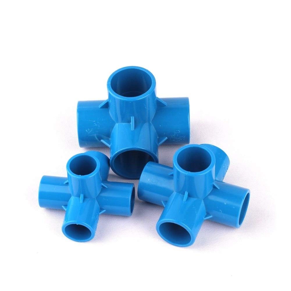 Złączki rurowe PCV, 4 szt. 20mm,25mm,32mm,40mm,50mm trójnik pcv złącze 3/4/5/6Way wspólne nawadnianie ogrodu podlewanie Adapter rurowy łączniki rurowe narzędzia DIY przewody(5 Way Connector,32mm)