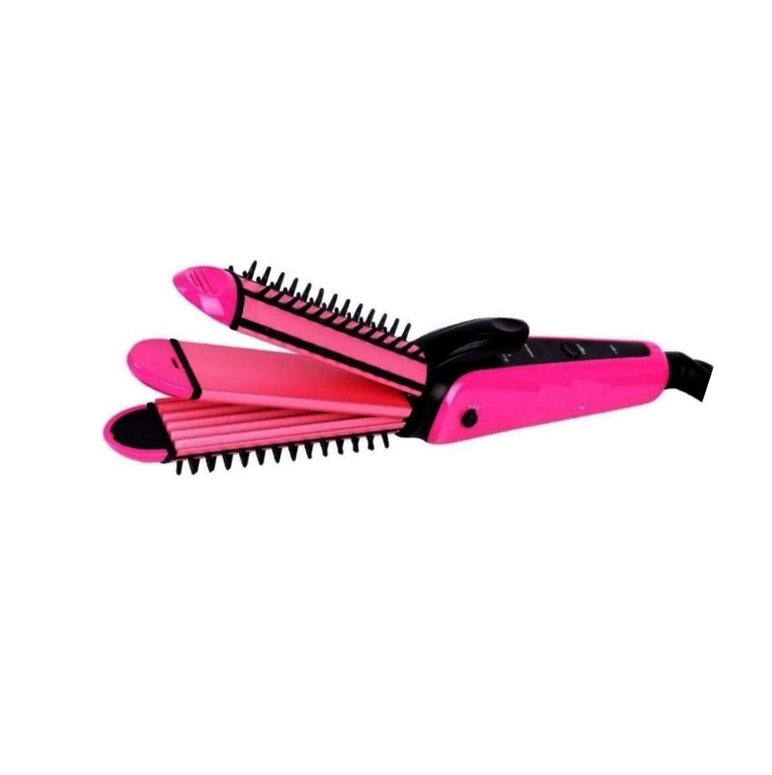 Drake Light Weight, Easy to Use and Carry Ceramic Hair Curler with Attached Hair Comb (Pink, Medium)