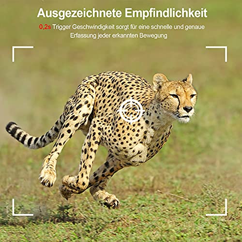 Hieha Wildkamera 30MP/4K WiFi , 0,2s Schneller Bewegungsmelder, 120° Weitwinkel, 44Infrarot-LEDs HD-Nachtsichtkamera… – Bild 5