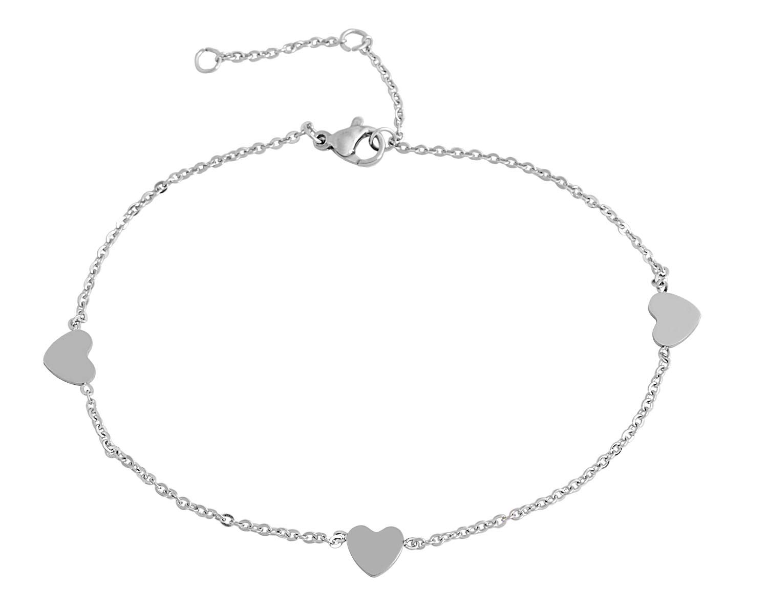 Edforce Stainless Steel Charms Anklet Foot Bracelet for Women