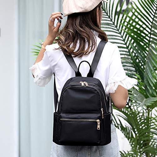 Image of Women's Mini Backpack - Small Nylon Day Pack (Black)