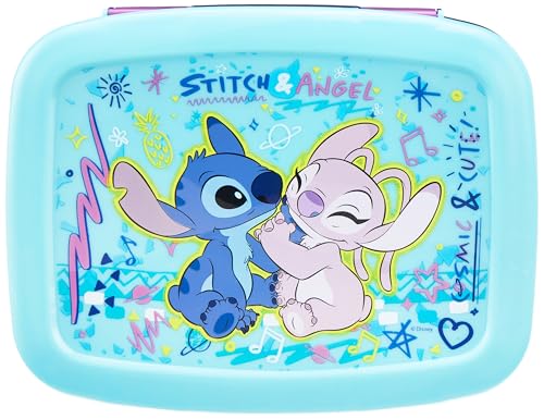 Image of STRIDERS BentoPro Sandwich Box - Stitch Design | Durable, Leak-Proof & Multi-Compartment Food Container | Perfect for Kids' School, Travel, Snacks & Everyday Use | BPA-Free & Reusable