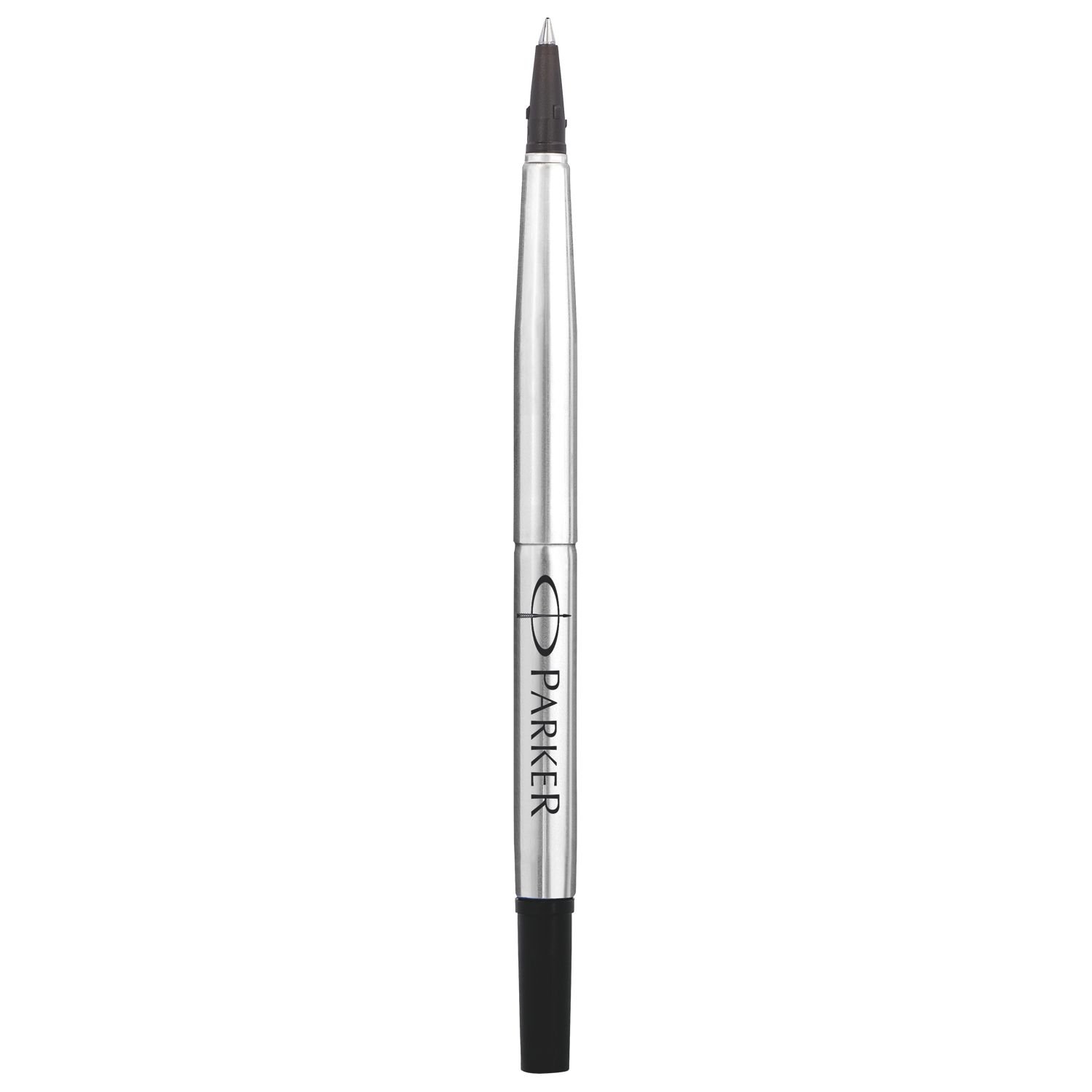 PARKER 1931658 IM Penna Roller, Punta Fine e Ricarica di Inchiostro Nero, Black Lacquer Chrome Trim & ricarica per penna roller, punta fine, nero