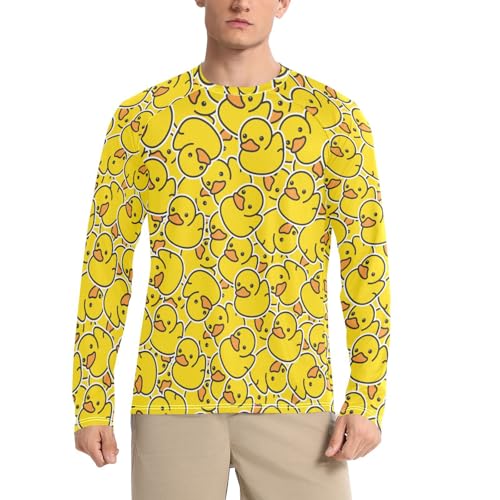 Men's Long Sleeve Rash Guard UPF 50+ UV Swim Shirts Sun Protection Fishing Hiking T-Shirt