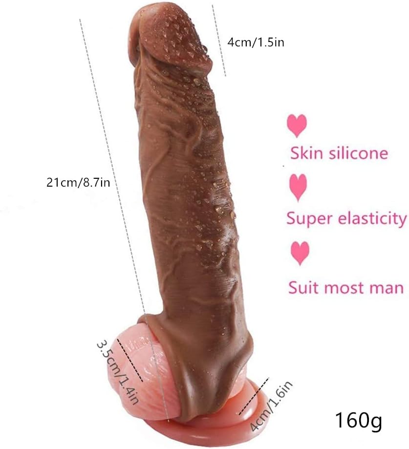 Miniatura 2 de Super Bigger Nueva Funda Extensor de Manga Realista Suave para Hombres Masculino Mejora Extensión Manga ZW25736-y (Marrón)