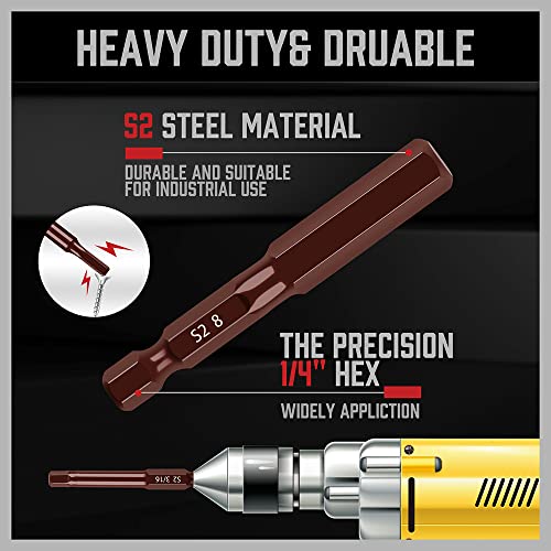 image for SEDY Premium 20-Piece Hex Bit Set - Durable S2 Steel, 2.3