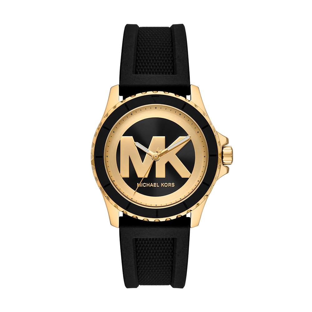 Everest Black Quartz Silicone Watch MK7537-image-7