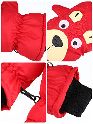 Satinior SATINIOR-SNOW GLOVES-02 5 Pairs Winter Kids Snow Mittens Waterproof Warm Ski Gloves Unisex Gloves thumb #3