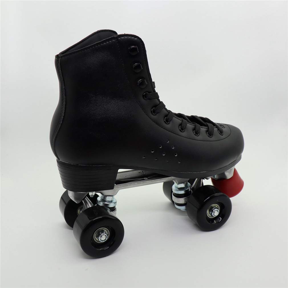 Pattini A Rotelle Per Donna Uomo Pattini A Rulli Classici, Pattini A Rulli Alti Top Indoor Outdoor Quad Skates, Pattini A Rulli in Pelle PU, Per Ragazze Unisex,39
