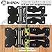 Self Closing Gate Hinges Heavy Duty for Vinyl/Wooden Fence Gates, 90 Degree Adjustable Gate Door Hinges Hardware Kit with Swing Adjuster Tool and Self-Tapping Screws, 4 Pack, Non-Weld Black Finish