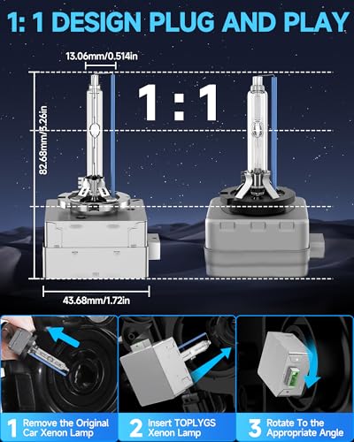 Image of 8000K Blue D3S Xenon Headlight Bulb Fit for Dodge Durango Dart | OEM High Low Beam Xenon Light Fit for Dodge 2014-2020 Durango 2013-2016 Dart, 400% Brighter Long Lifespan, Pack 2