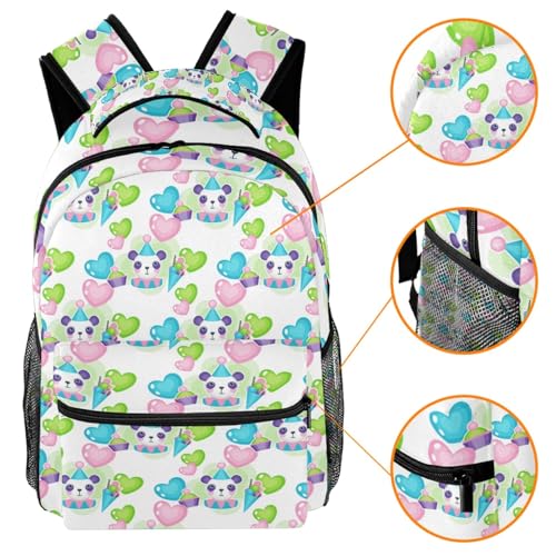 Sac à dos d'école Panda avec compartiment PC portable pour voyage - 3
