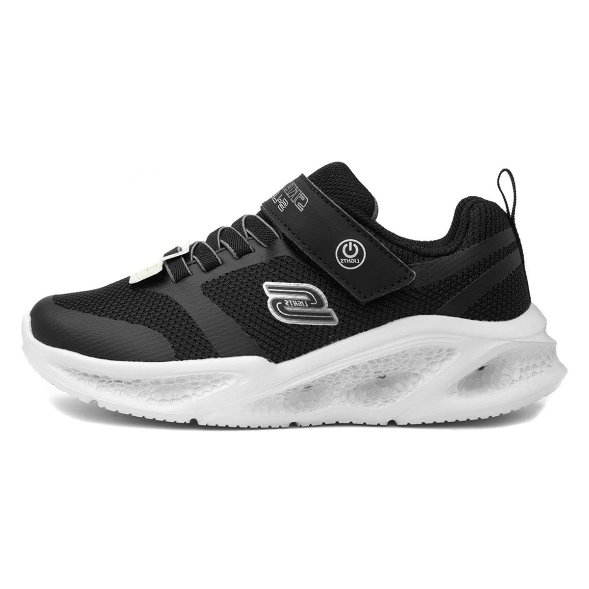 Skechers Boys Meteor-lights Work, Black, 13.5 UK