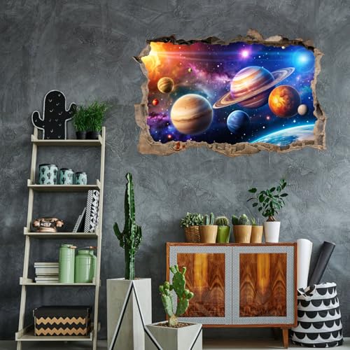 OLMIXA 3D Large Space Wall Decal 34.2"x 23" miniatura 3