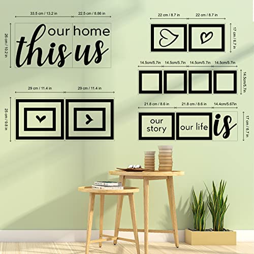 Our Home Quotes Wall Stickers, This is Us Inspirational Vinyl Wall Decals, Family Photo Frames Art Stickers - Image 2