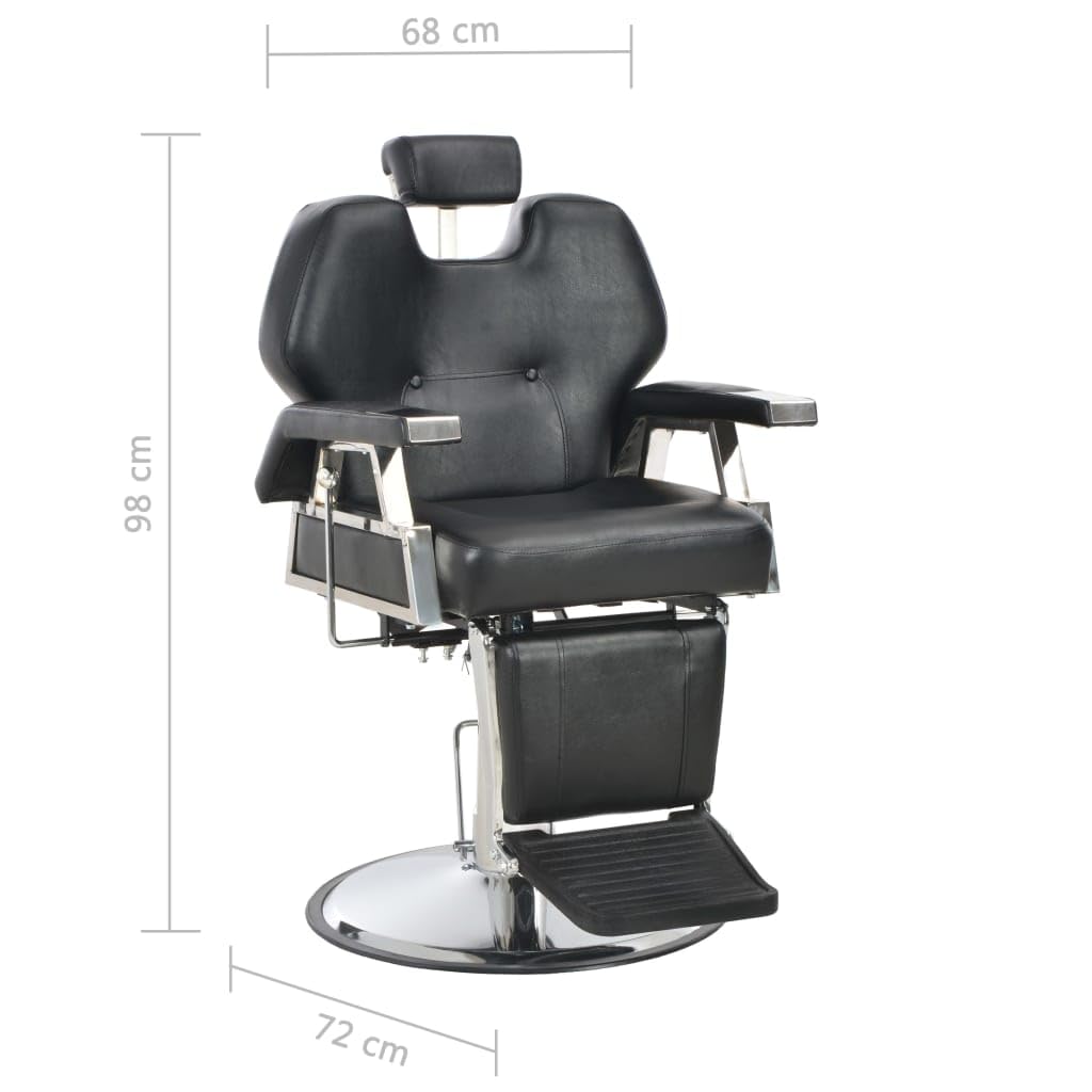 vidaXL Friseurstuhl Salon Stuhl Barbierstuhl Schwarz 72x68x98 cm Kunstleder
